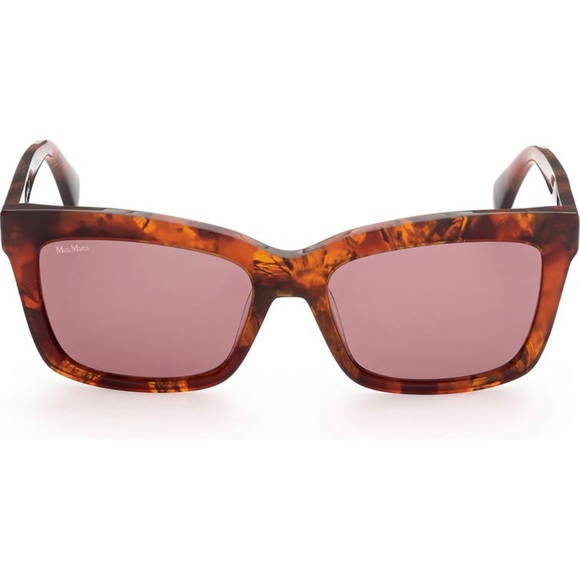 MaxMara 55mm Rectangular Logo4 Sunglasses